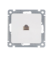 Розетка телефонная Hegel Master встраиваемая белая RJ11 (РСТ-400)