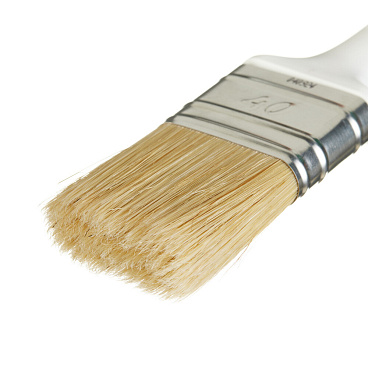 Кисть плоская смешанная щетина пластиковая ручка Beorol Universal 40х15 мм для эмалей и лаков на любой основе