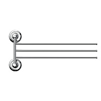 Полотенцедержатель Fora Drop 390 мм тройной поворотный на шуруп нержавеющая сталь хром (FOR-DP023/6789)