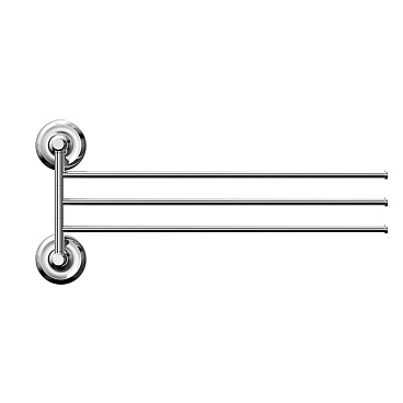 Полотенцедержатель Fora Drop 390 мм тройной поворотный на шуруп нержавеющая сталь хром (FOR-DP023/6789)