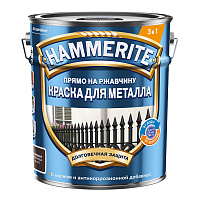 Грунт-эмаль по ржавчине 3в1 Hammerite коричневый RAL 8017 гладкая глянцевая 5 л