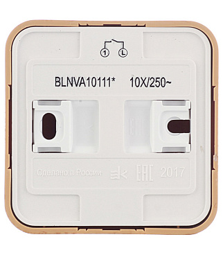 Выключатель Systeme Electric Blanca одноклавишный накладной ясень с подсветкой (BLNVA101115)