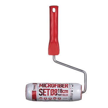 Валик микрофибра 180 мм d45 мм ворс 9 мм для водной и алкидной основы с ручкой Beorol