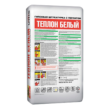 Штукатурка гипсовая Unis Теплон белая 30 кг