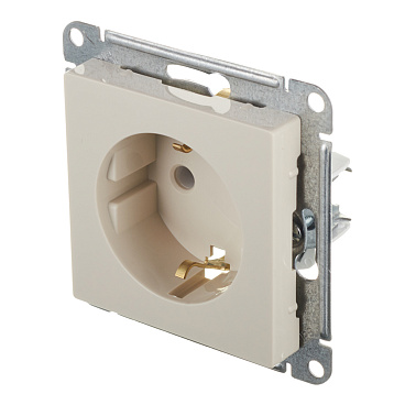 Розетка Systeme Electric AtlasDesign встраиваемая бежевая (ATN000243)