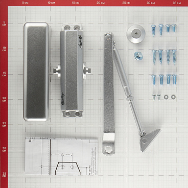 Доводчик дверной Lavelly (25-45 кг) серебро