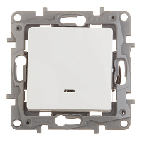 Выключатель Legrand Etika одноклавишный встраиваемый белый с подсветкой (672203)