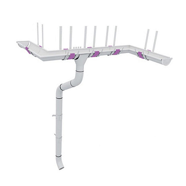 Соединение желоба Grand Line металлическое d125 мм коричневое RAL 8017