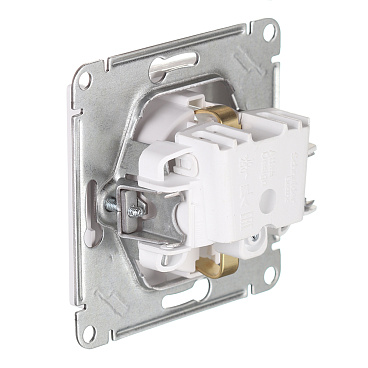 Розетка Systeme Electric AtlasDesign встраиваемая белая со шторками (ATN000145)