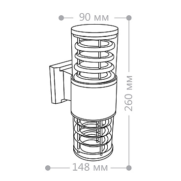 Светильник садово-парковый настенный Feron Техно черный E27 60 Вт IP54 (06298)