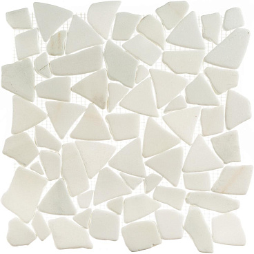 Мозаика Mir Mosaic Natural Paladium белая из натурального камня 305х305х7 мм матовая