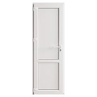 Металлопластиковая дверь VEKA 2050х700 мм алюминиевый порог белая левая глухая