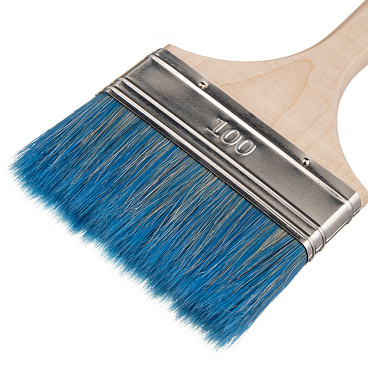 Кисть плоская смешанная щетина деревянная ручка Wenzo Wood 100х14 мм для красок на водной основе