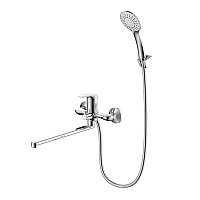 Смеситель для ванны Milardo Rora хром однорычажный с длинным изливом с лейкой (RORSB00M10)