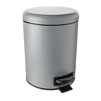 Ведро для мусора Fixsen Hotel FX-34024K с крышкой 5 л металл серое с педалью