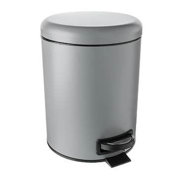 Ведро для мусора Fixsen Hotel FX-34024K с крышкой 5 л металл серое с педалью