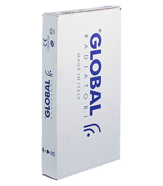 Радиатор алюминиевый Global Iseo 500 мм 4 секции 1" боковое подключение белый