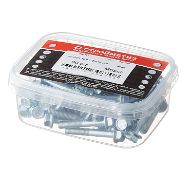 Болт оцинкованный M6x40 мм DIN 6921 10,9 с фланцем (60 шт.)