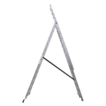 Лестница алюминиевая трансформер трехсекционная 14 ступеней Новая высота бытовая