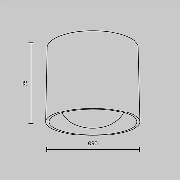Потолочный светильник Technical C217CL-15W3K-B
