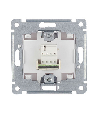 Розетка телефонная Hegel Master встраиваемая белая RJ11 (РСТ-400)