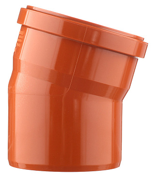 Отвод Ostendorf KGВ d110 мм 15° пластиковый для наружной канализации (220209)