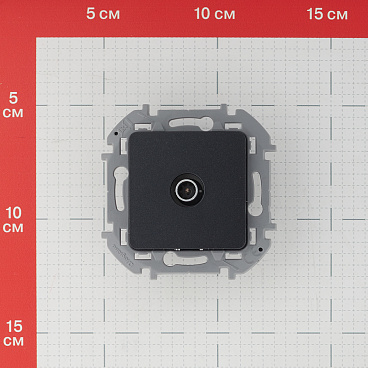 Розетка телевизионная Legrand Inspiria встраиваемая антрацит (673853)