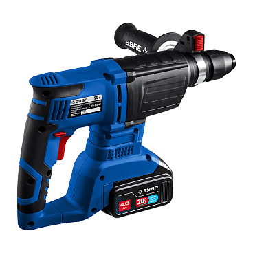 Перфоратор аккумуляторный Зубр PB-260-42 20 В 3 Дж 2х4Ач Li-Ion SDS-plus 2 АКБ и ЗУ