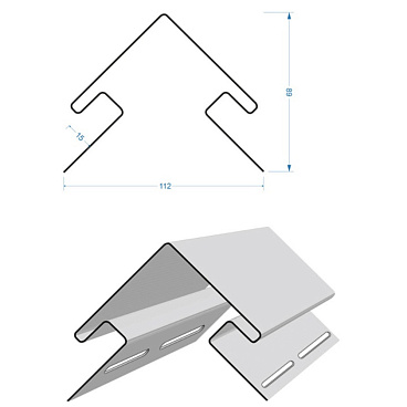 Угол наружный Docke 3000 мм банан