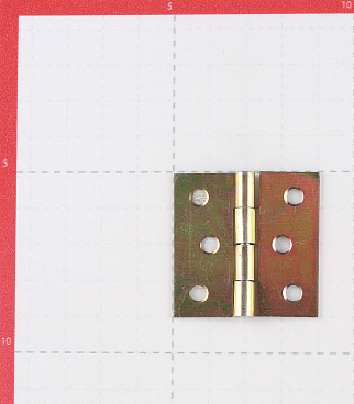 Петля 8014 карточная универсальная неразъемная 40х40 мм цинк желтый