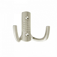 Крючок-вешалка двухрожковый сатин (129910)