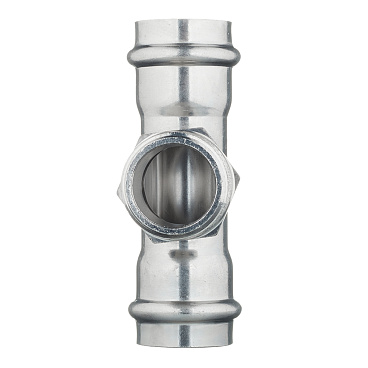 Тройник Valtec (VTi.933.I.280528) 28 мм х 3/4 НР(ш) х 28 мм нержавеющая сталь