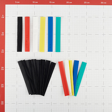 Трубка термоусадочная КВТ Колорит ТНТ HF 8/4 мм 100 мм 6 цветов (20 шт.)