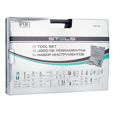 Набор инструментов универсальный Stels (14115) (216 шт.)
