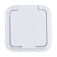 Розетка Svet накладная белая с крышкой (EV 0366-6610)