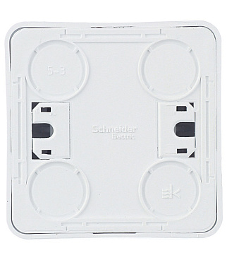 Выключатель Systeme Electric Этюд одноклавишный накладной белый (BA10-001b)