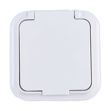 Розетка Svet накладная белая с крышкой (EV 0366-6610)