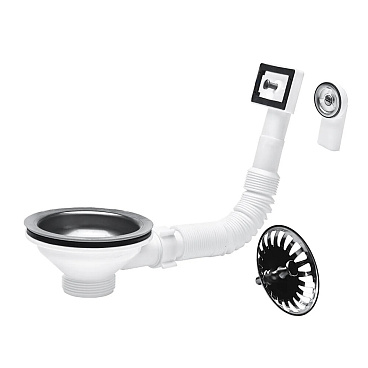 Выпуск для мойки АНИ пласт 3 1/2 с переливом (N305DIY)