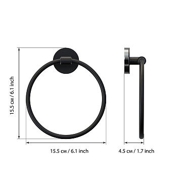 Полотенцедержатель кольцо Fora Lord d155 мм на шуруп нержавеющая сталь белый (FOR-LORD011WT)