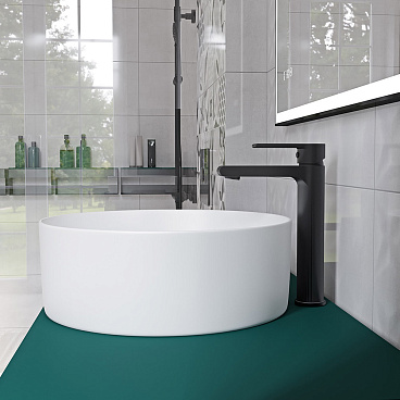 Смеситель для раковины высокий Cersanit Brasko Black однорычажный черный (63111)