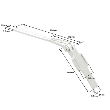 Крепление Docke Premium для кронштейна d120 мм коричневое RAL 8017 регулируемое