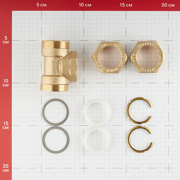 Тройник Stahlmann IWS EasyFix 20 мм х 3/4 ВР(г) х 20 мм для гофрированных труб