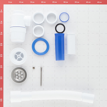 Сифон для раковины и мойки Wirquin Virplast 1 1/2х40 мм с выпуском d70 мм с соединением 40/50 мм (30986170)