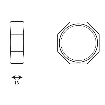 Заглушка 1 ВР(г) латунная