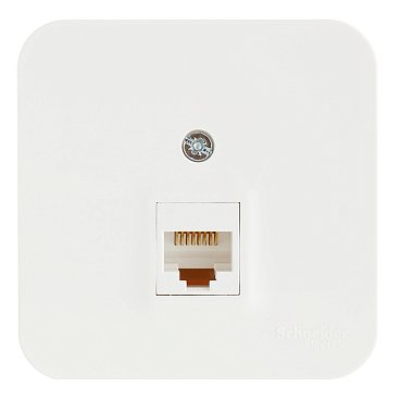 Розетка компьютерная Systeme Electric Blanca накладная молочная RJ45 (BLNIA045002)