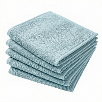 Набор салфеток махровых 30х30 см серо-зеленый (5 шт.)