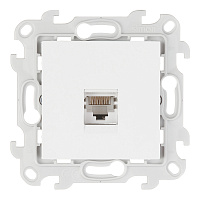 Розетка компьютерная Simon 24 Harmonie встраиваемая белая RJ45 (2410598-030)