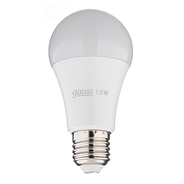 Лампа светодиодная Gauss E27 3000К 12 Вт 1130 Лм 180-240 В груша A60 матовая