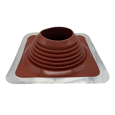 Проходка кровельная КМ 425х425 мм для дымоходов d178-330 мм красный силикон