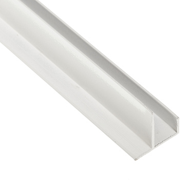 F-профиль алюминиевый 3 м 1 мм белый RAL 9010